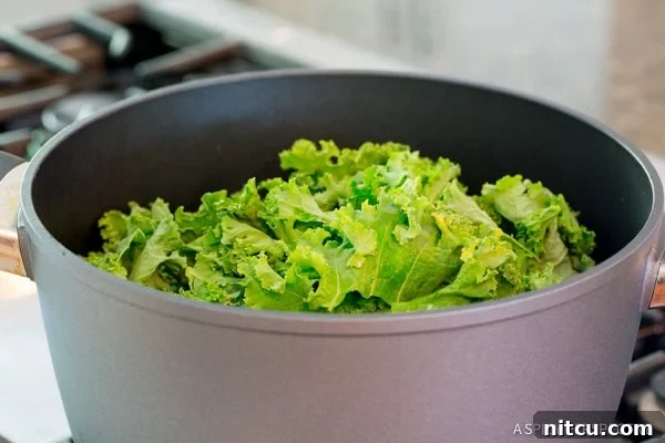 Golden Honey Butter Kale 4 Making Wilted Honey Butter Kale Recipe step-by-step
