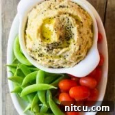 Rich and Creamy Miso Hummus Recipe on ASpicyPerspective.com