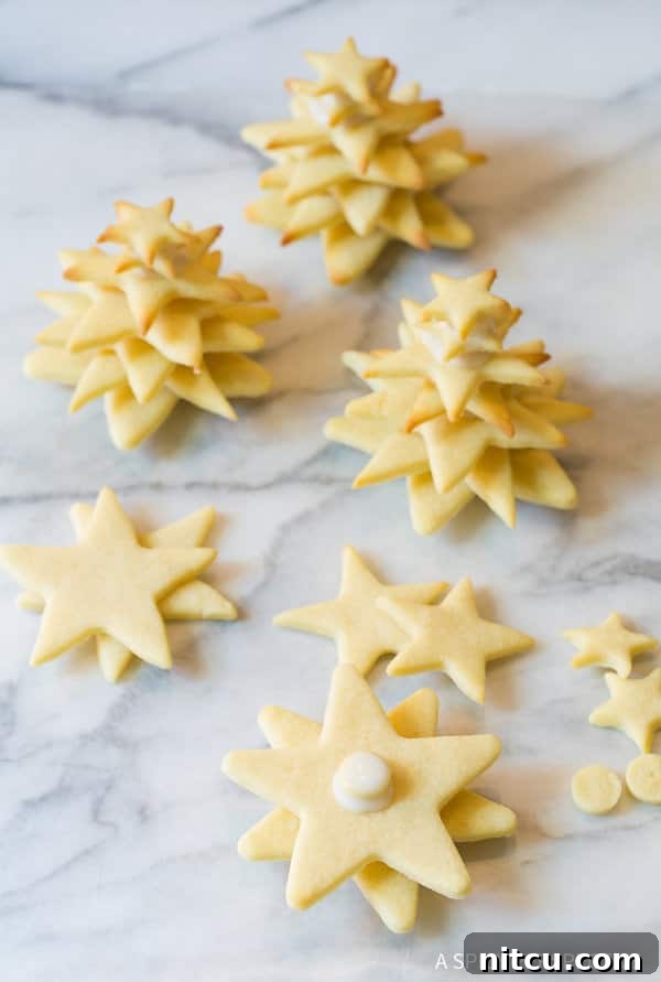 Christmas Tree Cookies - stacked