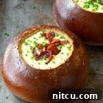 Best Cheese Soup Recipe - Creamy Irish Beer Cheese Soup with bread bowls