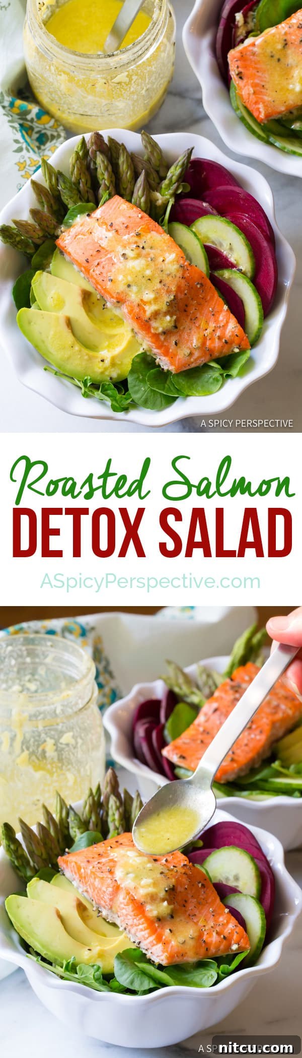 The Best Roasted Salmon Detox Salad Recipe for Clean Eating and Weight Loss