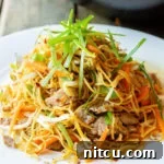 Savory Cantonese Pork Noodles 9 How To Make Cantonese Pan Fried Noodles (Pork Lo Mein)