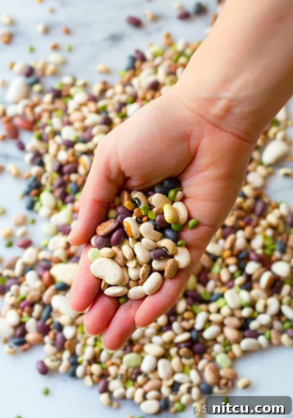 Fifteen Bean Fiesta 3 Making Healthy 15 Bean Salad Recipe: Step-by-step preparation for a delicious meal.