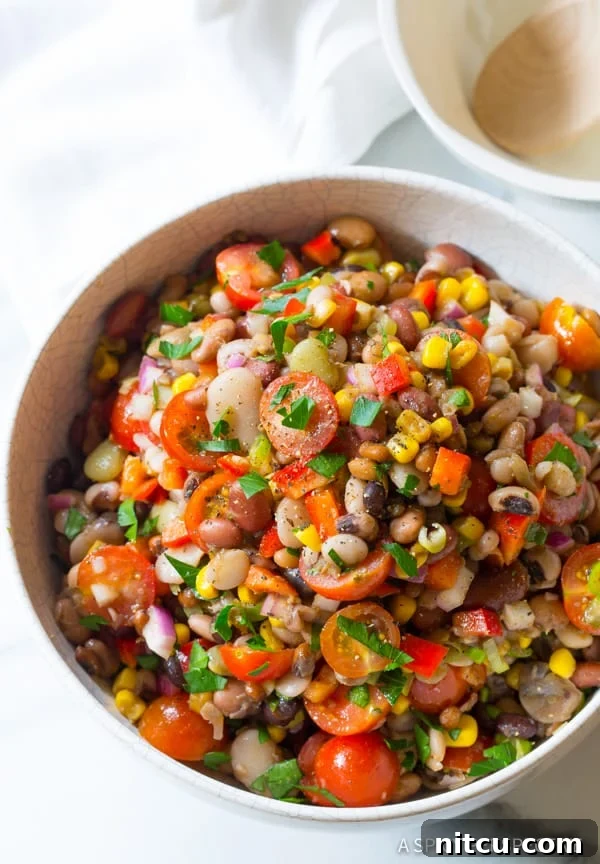 Fifteen Bean Fiesta 4 Perky 15 Bean Salad Recipe: A refreshing and flavorful salad that brightens any meal.