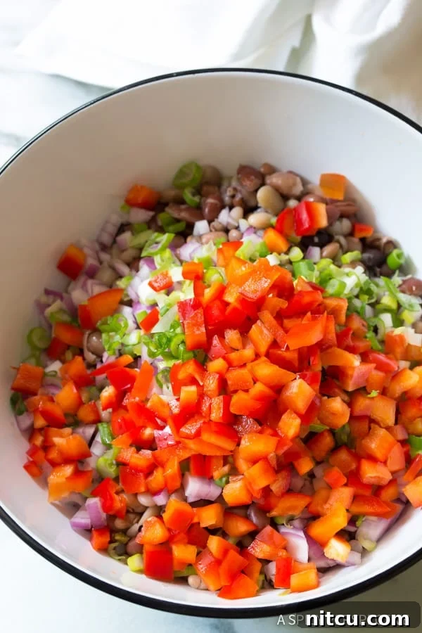 Fifteen Bean Fiesta 7 Perfect 15 Bean Salad Recipe: A harmonious blend of beans and fresh vegetables.