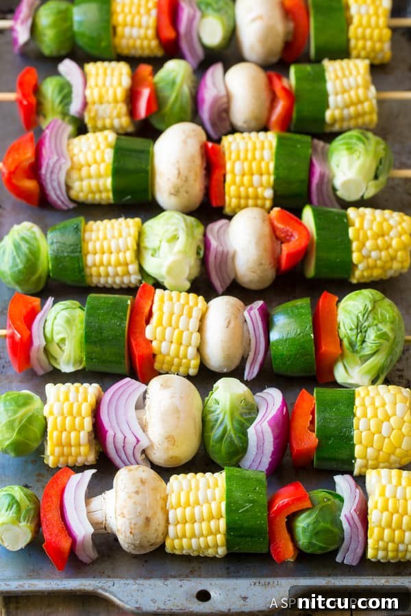 Vegetable Kabobs with Fajita Butter Grilled Vegetable Kabobs Brushed with Fajita Butter