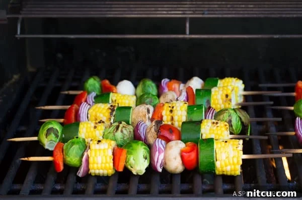 How to Grill Vegetable Kabobs Grilled Vegetable Kabobs Cooking on the Grill