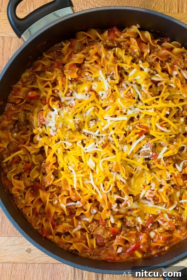 Easy Skillet Sloppy Joe Noodle Dinner 12 Zesty One-Pot Sloppy Joe Noodle Skillet - A Healthier Twist on a Classic