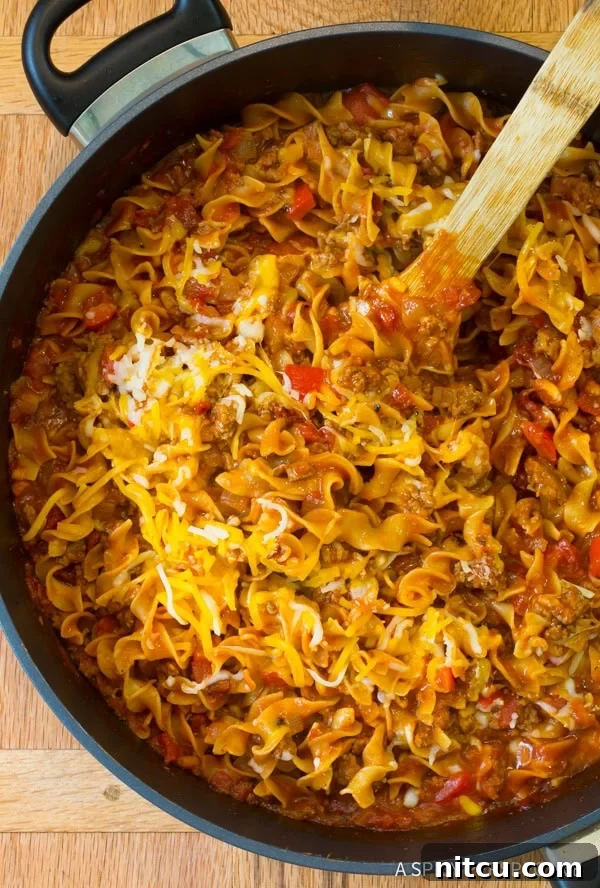 Easy Skillet Sloppy Joe Noodle Dinner 3 Lightened-Up One-Pot Sloppy Joe Noodle Skillet - A Quick Weeknight Meal