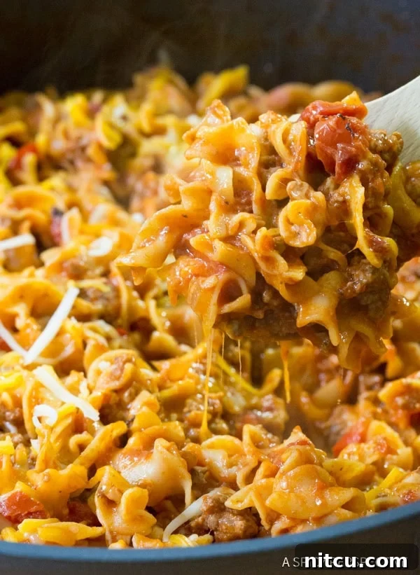 Easy Skillet Sloppy Joe Noodle Dinner 5 One-Pot Sloppy Joe Noodle Skillet - Light and Gluten-Free Options