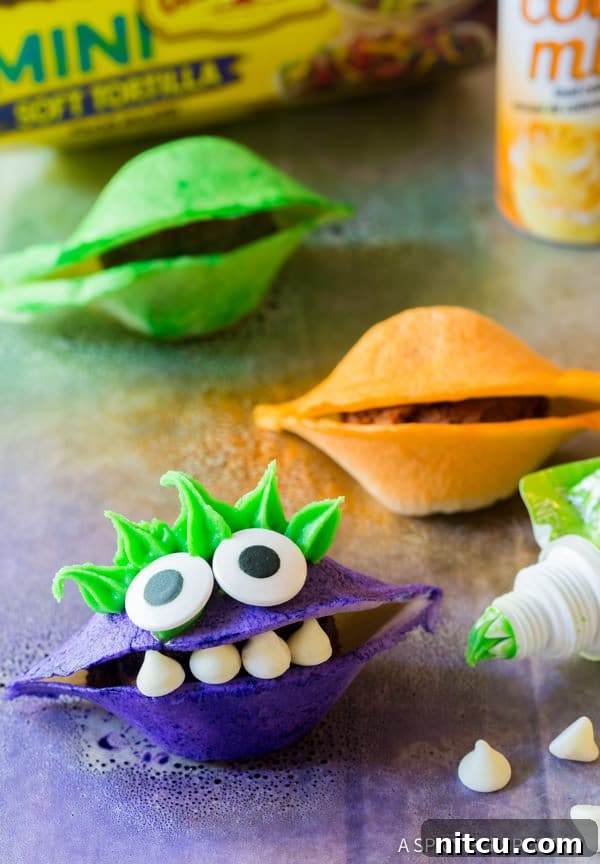 Chocolate Taco Critters 11 Kid-Friendly Chocolate Taco Monsters for Halloween! Easy Baking