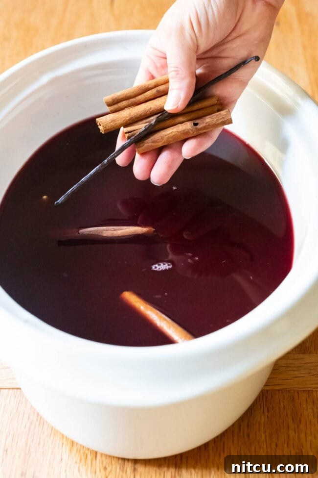 Spiced Holiday Wassail 3 How to Make Mulled Wine (Hot Wassail Recipe) on ASpicyPerspective.com