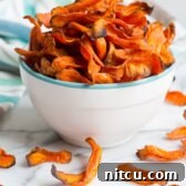 Healthy Baked Carrot Chips Recipe - gluten-free, paleo, vegan
