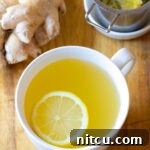 Ginger Lemon Detox Tea in a mug.