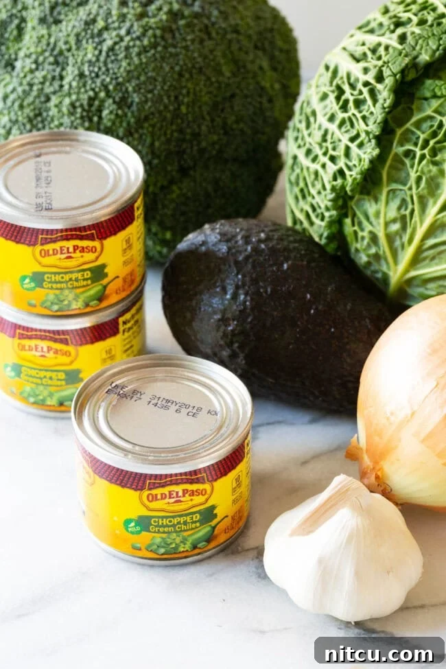 Ingredients needed for Southwest detox chicken soup.