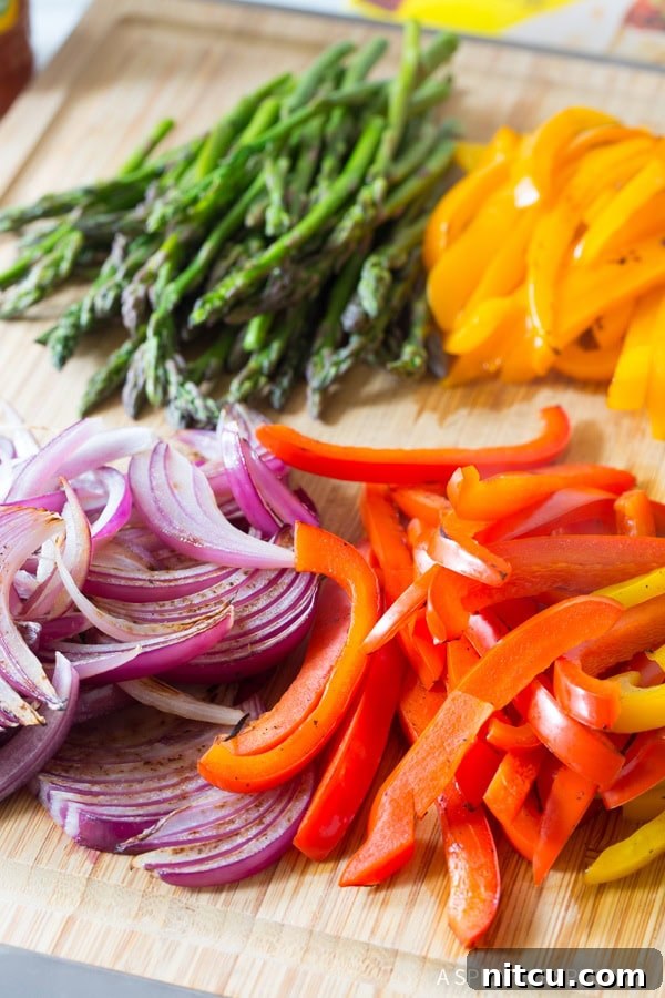 Assembling Low Carb Steak Fajita Roll-Ups - Wrapping Steak Around Veggies