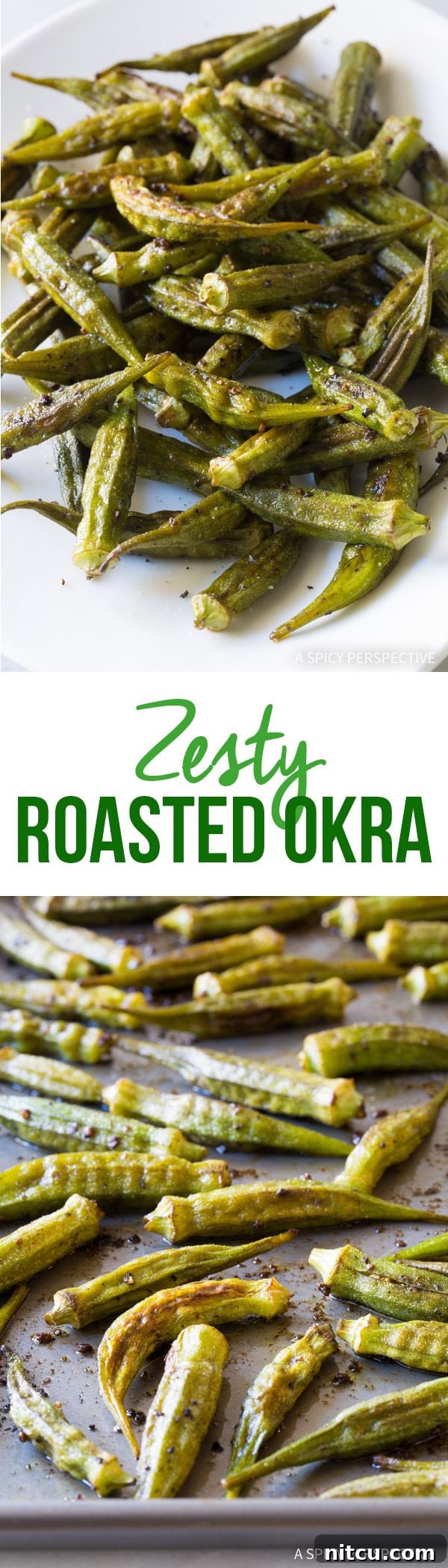 Zesty Roasted Okra Recipe - Healthy, Vegan, Ketogenic Summer Side Dish