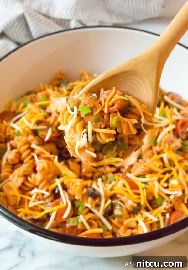 Fiesta Chicken Taco Pasta Salad 4 Cool and Zesty Chicken Taco Pasta Salad - A Refreshing Summer Dish