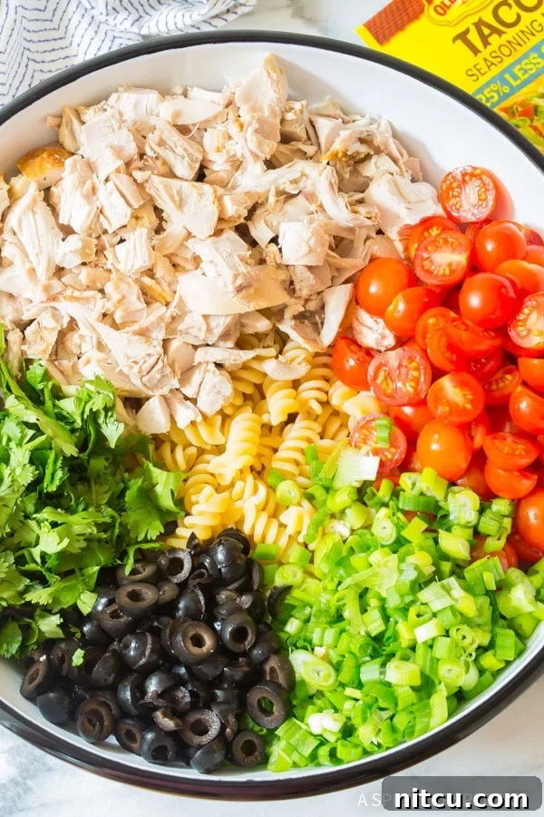Fiesta Chicken Taco Pasta Salad 7 How to Assemble the Best Chicken Taco Pasta Salad