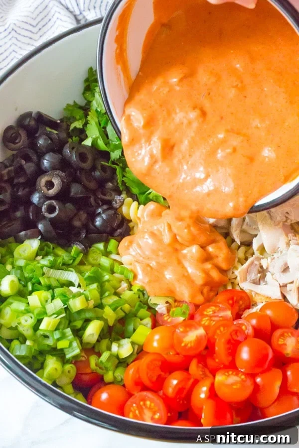 Fiesta Chicken Taco Pasta Salad 6 Preparing the Zesty Dressing for Chicken Taco Pasta Salad