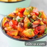 Grilled Chipotle Peach Salsa, a fresh and flavorful fruit salsa.