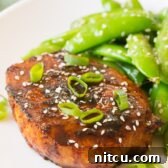 Pan Fried Korean Pork Chops Recipe thumbnail image.
