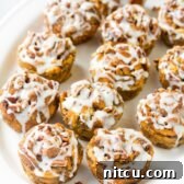 Sticky Bun Bread Pudding Muffin Cups 13 Cinnamon Roll Bread Pudding Muffins - full recipe card image