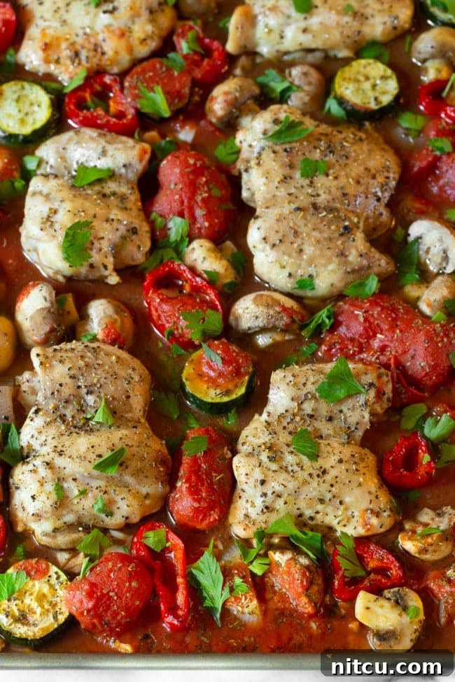 One-Pan Chicken Cacciatore 7 The best Italian comfort food, low carb chicken cacciatore, ready to be enjoyed without all the traditional carbs