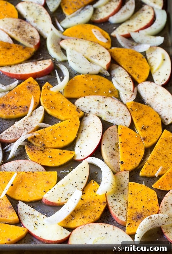 How To: Chicken Sausage Apple Squash Sheet Pan Dinner