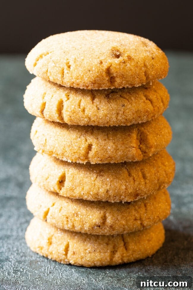 Nutty Brown Butter Delights 5 Best Brown Butter Sugar Cookies Recipe 6 stacked on a plate.