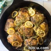 The Perfect Herb Roasted Chicken Thighs Recipe, juicy and crispy.