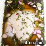 A delicious roasted turkey, the perfect result of the Best Turkey Brine Recipe.