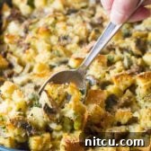 Sausage Mushroom Thanksgiving Stuffing Recipe