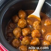 Spicy-Sweet Slow Cooker Cocktail Meatballs Recipe