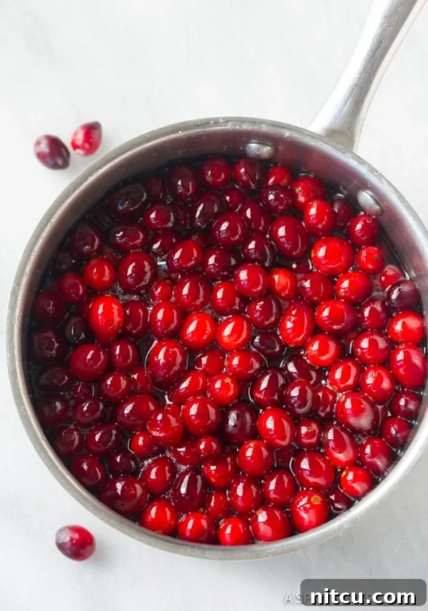 Sparkling Cranberries 5 Making Vanilla Orange Candied Cranberries - Step 1: Making the syrup