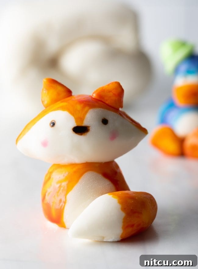 Easy Homemade Fondant 2 Fondant fox.
