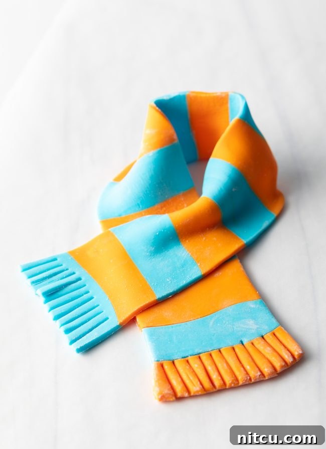 Easy Homemade Fondant 11 Fondant scarf.