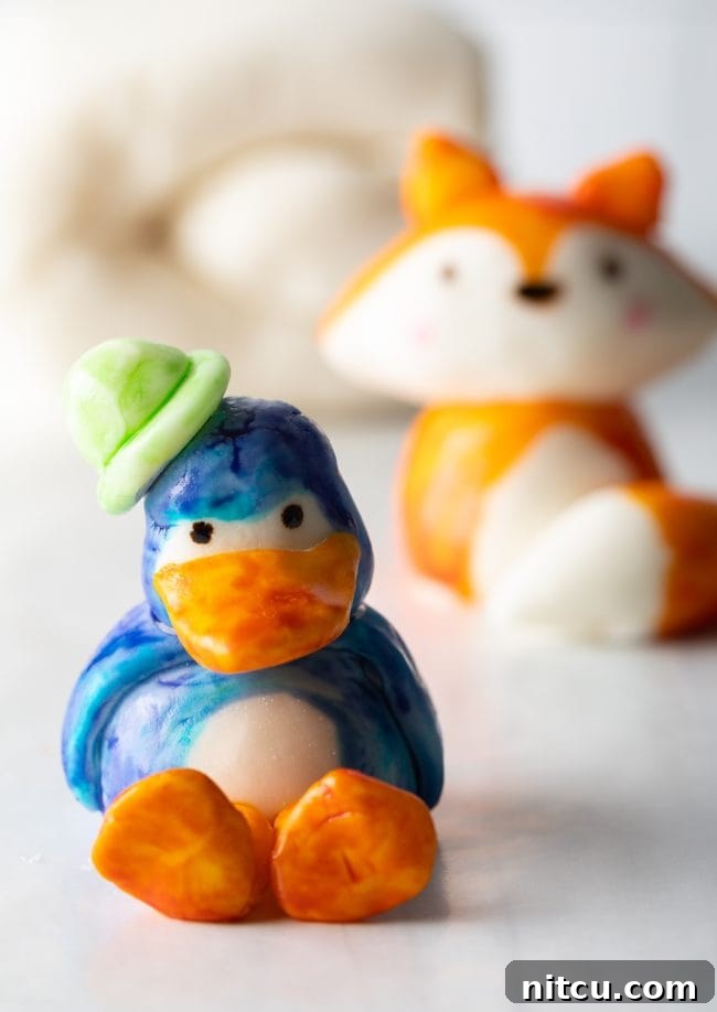 Easy Homemade Fondant 4 Fondant duck figurine.