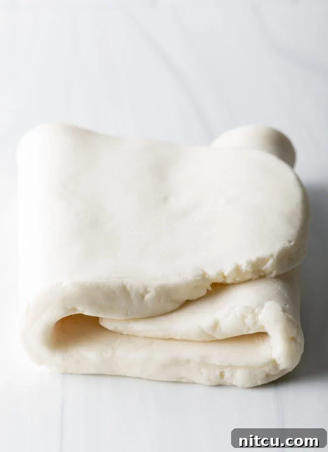 Easy Homemade Fondant 7 Folded fondant.
