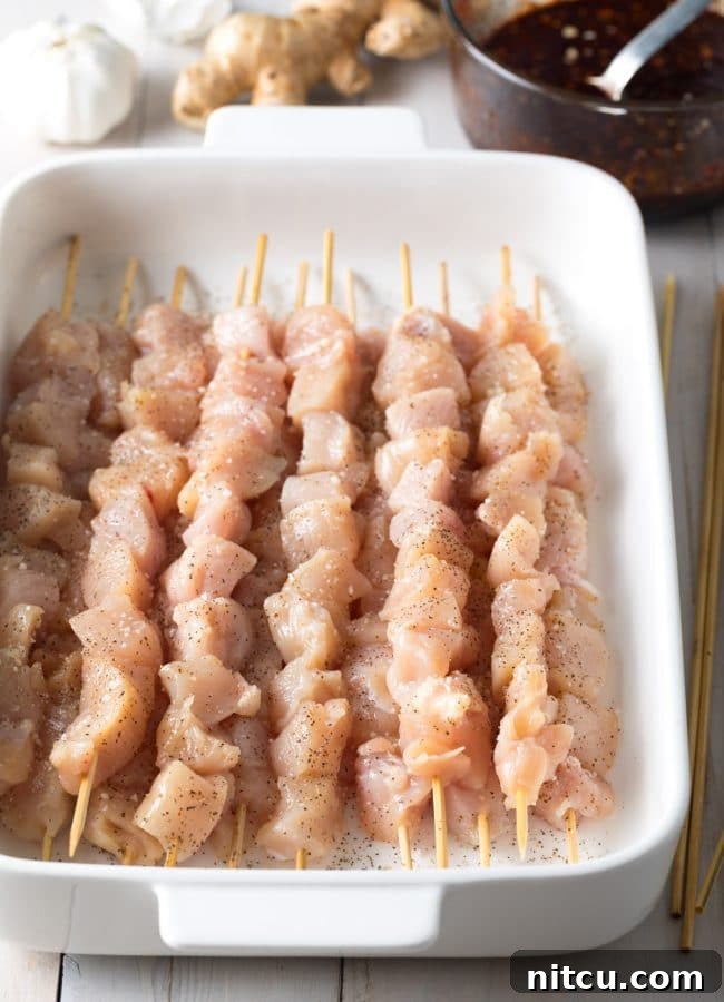 Gochujang Glazed Chicken Skewers 6 Preparing the Korean chicken glaze ingredients.