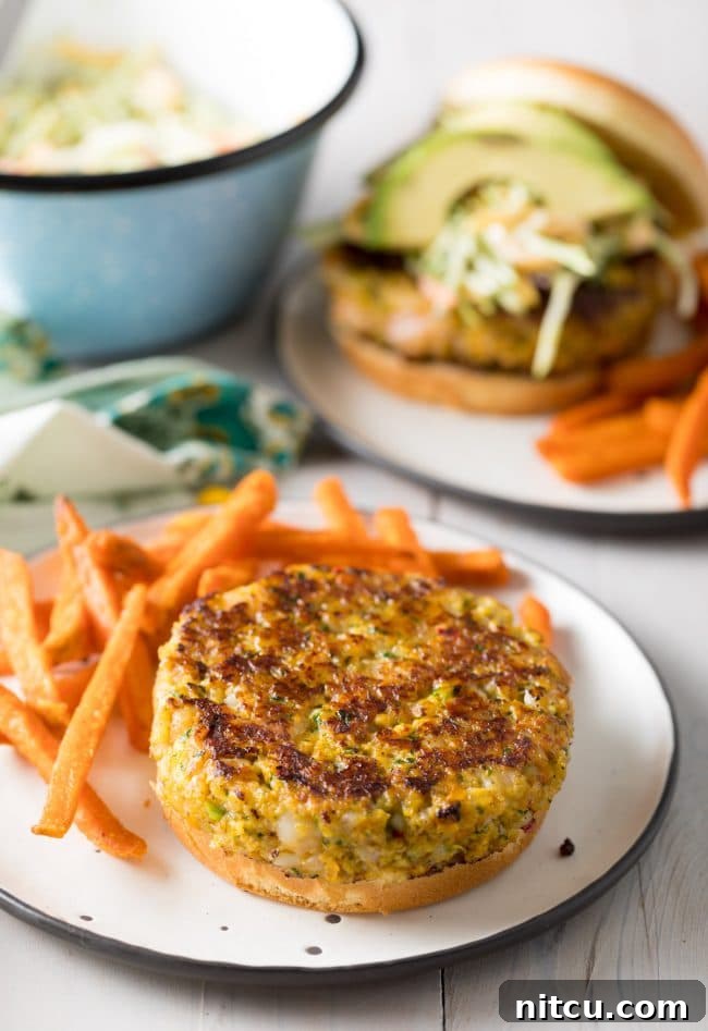 Gourmet Shrimp Burgers 12 Shrimp patty placed on a hamburger bun, ready for toppings