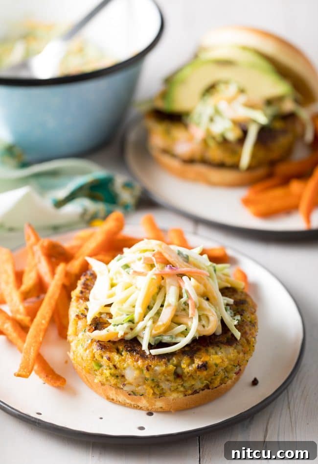 Gourmet Shrimp Burgers 13 Fully assembled Island Burgers with mango slaw and avocado
