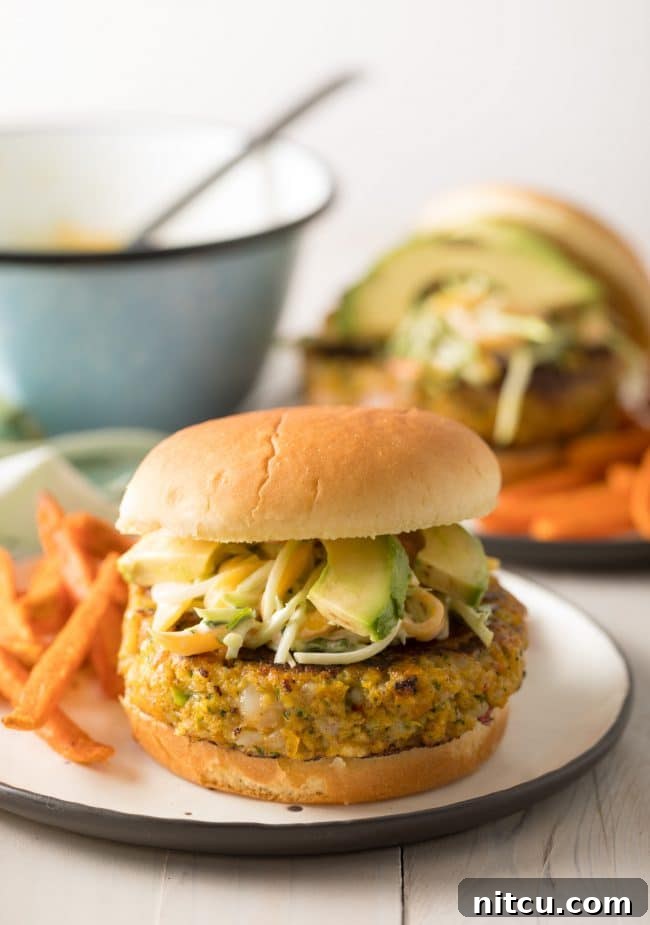 Gourmet Shrimp Burgers 5 Fresh Mango Slaw on Caribbean Shrimp Burgers for a tropical twist