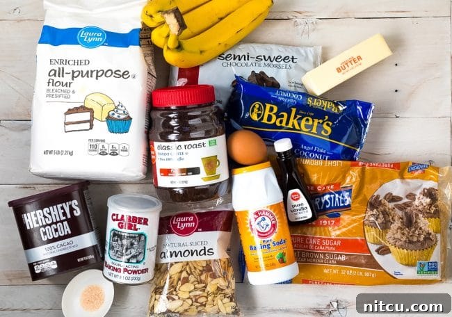 Decadent Chocolate Banana Bread 5 Chunky Chocolate Banana Bread Recipe Ingredients