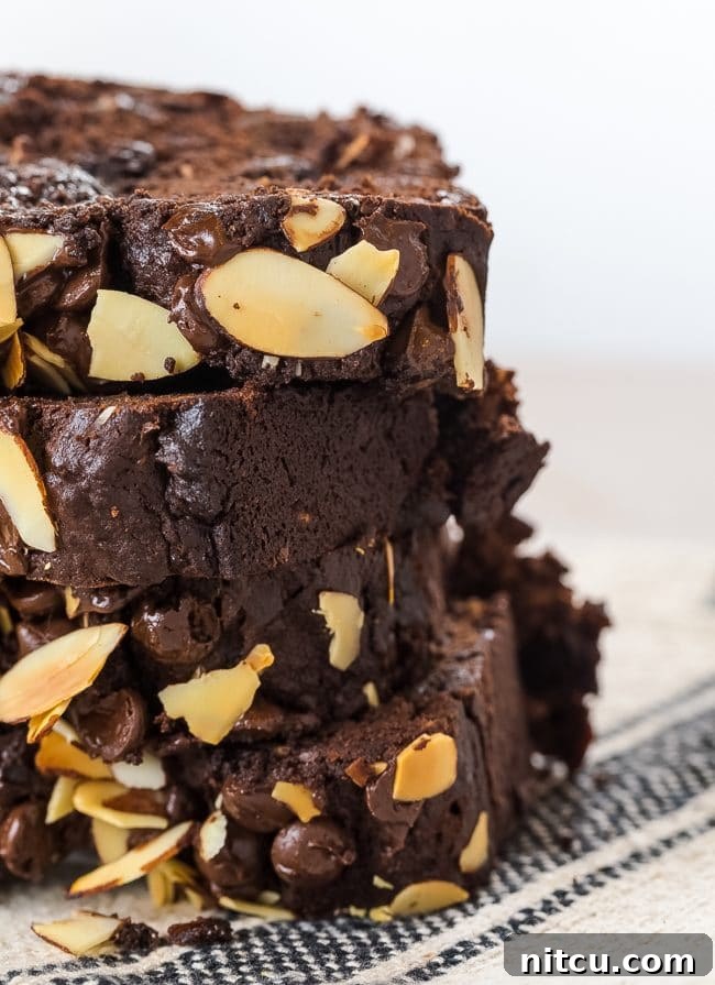 Decadent Chocolate Banana Bread 9 Double Chocolate Banana Bread Recipe - close up