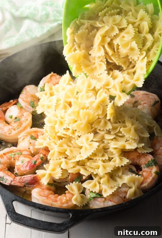 How To Make Cilantro Lime Shrimp Pasta Recipe (Stovetop or Instant Pot!) ASpicyPerspective instantpot pressurecooker onepot pasta shrimp