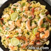 Cilantro Lime Shrimp Pasta Recipe (Stovetop or Instant Pot!) ASpicyPerspective instantpot pressurecooker onepot pasta shrimp