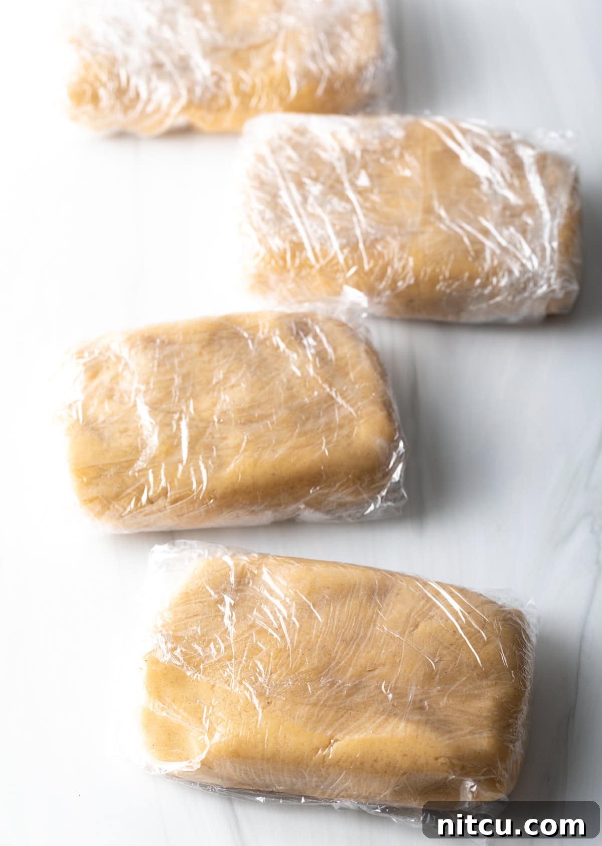 wrapped dough to chill