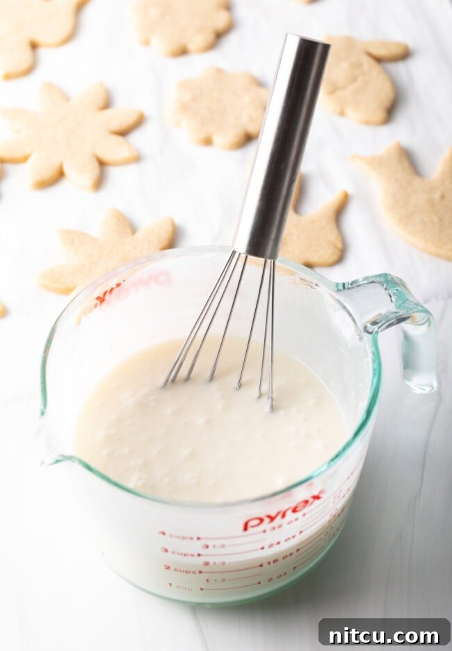 whisked sugar cookie icing recipe for cut out cookies