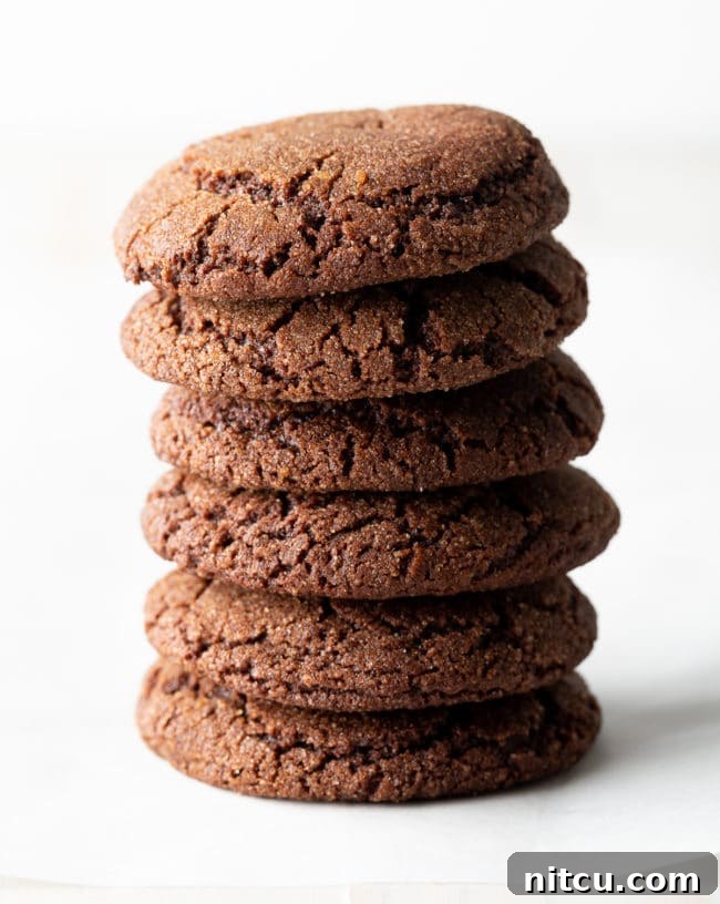 Decadent Chocolate Snickerdoodles 8 Best Chocolate Snickerdoodles - Cookies stacked invitingly on a platter